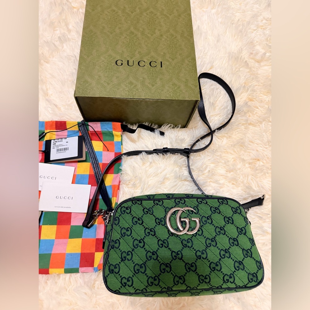 Authentic Like New Gucci Marmont GG Camera Canvas Crossbody - Picture 5 of 16